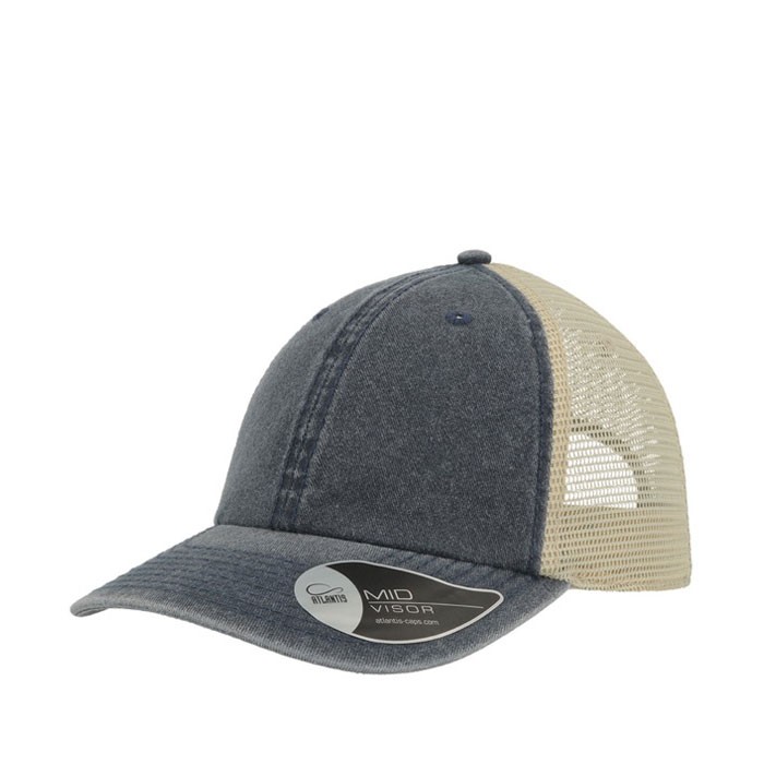 Gorra de camionero vintage en algodón con malla trasera 250 g/m2 vista principal