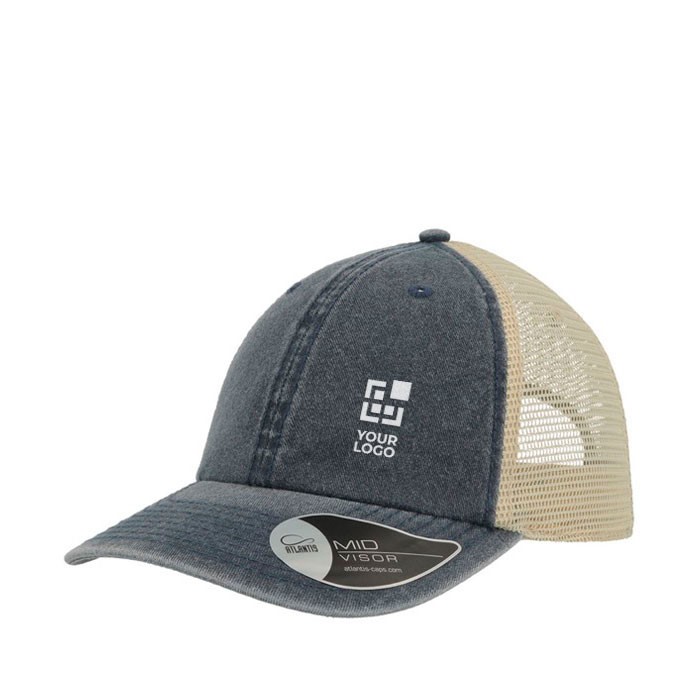 Gorra de camionero vintage en algodón con malla trasera 250 g/m2 vista principal