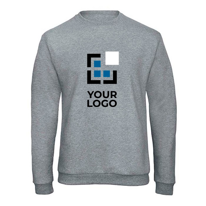 Sudadera de algodón y poliéster con cuello caja 270 g/m2 B&C vista de impresión Sudadera de algodón y poliéster con cuello caja 270 g/m2 B&C vista de impresión