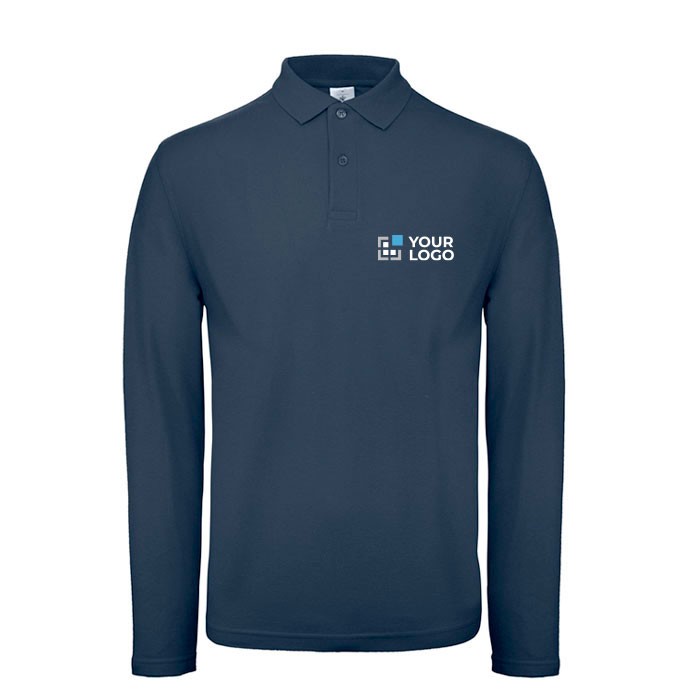 Polo de algodón de manga larga para hombre 180 g/m2 B&C vista principal