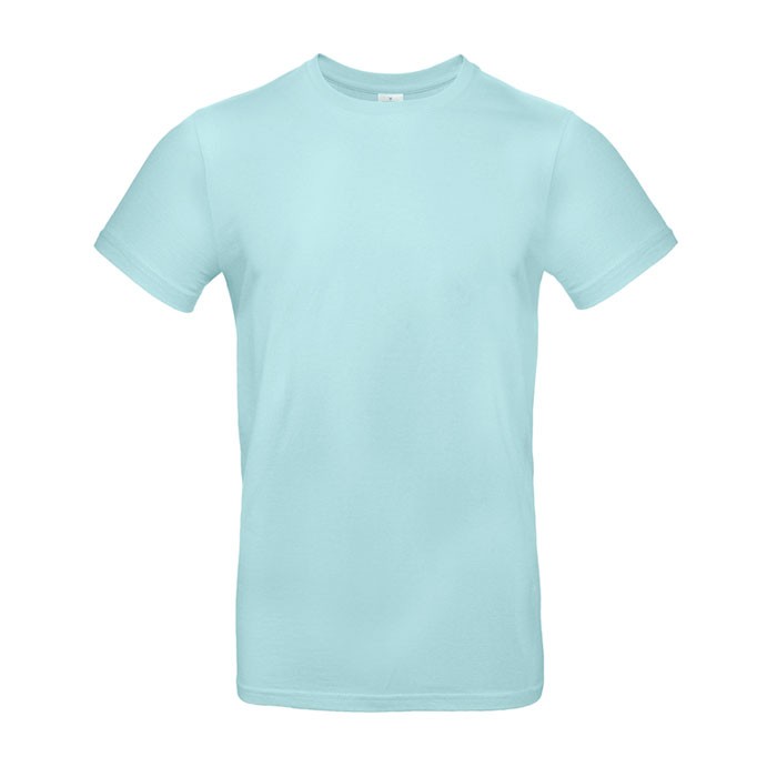 Camiseta de algodón para hombre de manga corta 185 g/m2 B&C color azul pastel vista de impresión