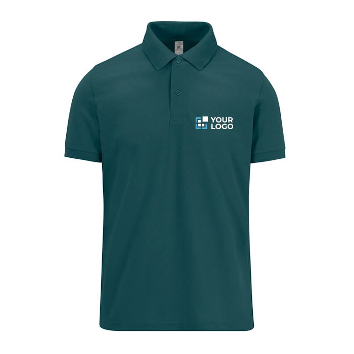 Polo corporativo básico unisex de algodón de manga corta 210 g/m2 B&C vista principal Polo corporativo básico unisex de algodón de manga corta 210 g/m2 B&C vista principal