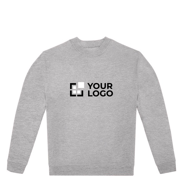 Sudadera unisex de algodón y poliéster con cuello redondo 280 g/m2 B&C vista de impresión Sudadera unisex de algodón y poliéster con cuello redondo 280 g/m2 B&C vista de impresión