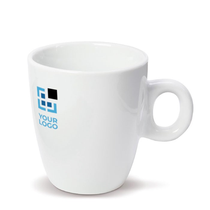 Taza de cerámica blanca apta para las máquinas de café 200ml vista principal Taza de cerámica blanca apta para las máquinas de café 200ml vista principal