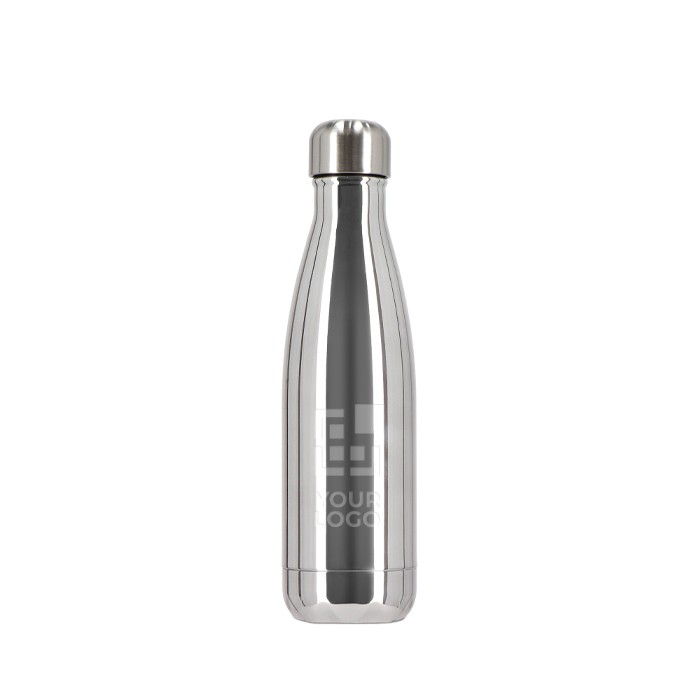 Botella térmica de acero reciclado con acabado brillante 500ml vista principal Botella térmica de acero reciclado con acabado brillante 500ml vista principal