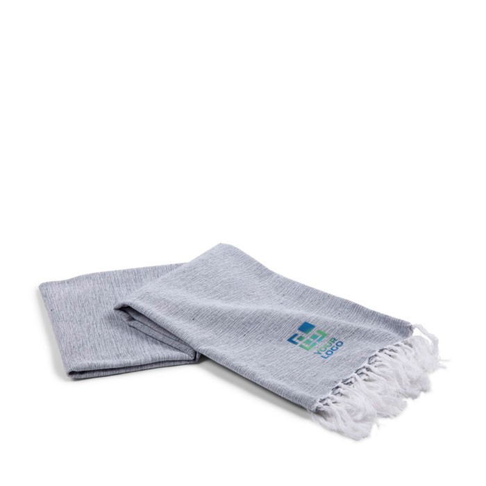 Toalla de algodón reciclado tipo Hammam de color solido 150x90cm vista principal