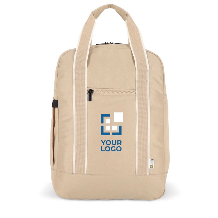 Mochila de RPET para portátil con funcionalidad de bolsa 15.6'' vista principal Mochila de RPET para portátil con funcionalidad de bolsa 15.6'' vista principal