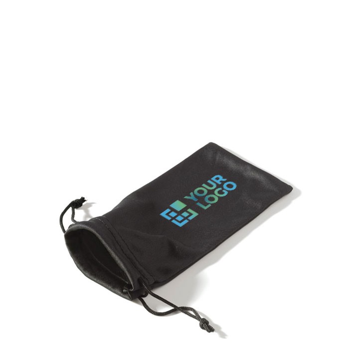 Funda para gafas de color negro hecho de microfibra vista principal