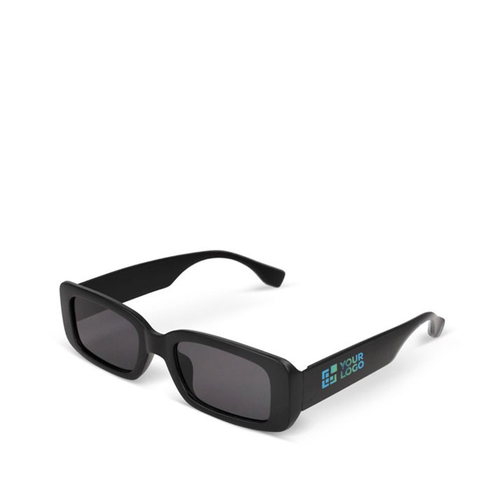 Gafas de sol promocionales negras hechas de plástico 100% reciclado vista principal