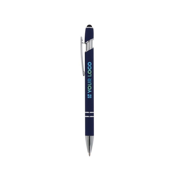 Bolígrafo de aluminio reciclado con puntero y tinta azul vista principal Bolígrafo de aluminio reciclado con puntero y tinta azul vista principal