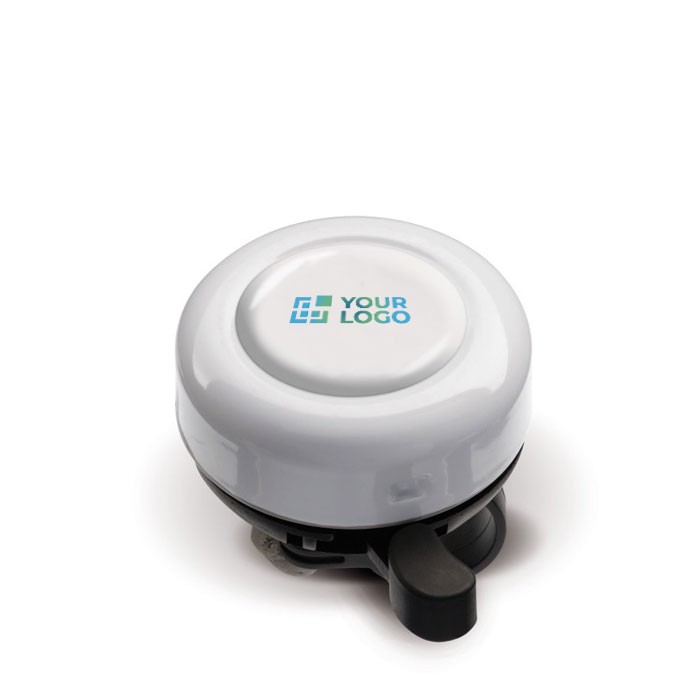 Timbre personalizable de metal blanco especial para bicicleta vista principal