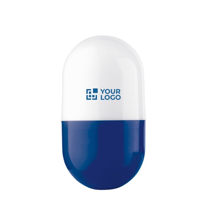 Lámpara portátil en forma ovalada con base de color y luz basculante vista principal