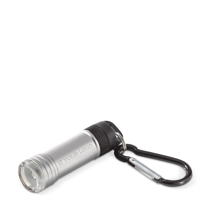 Linterna de aluminio con mosquetón para colgar en cualquier lugar vista principal