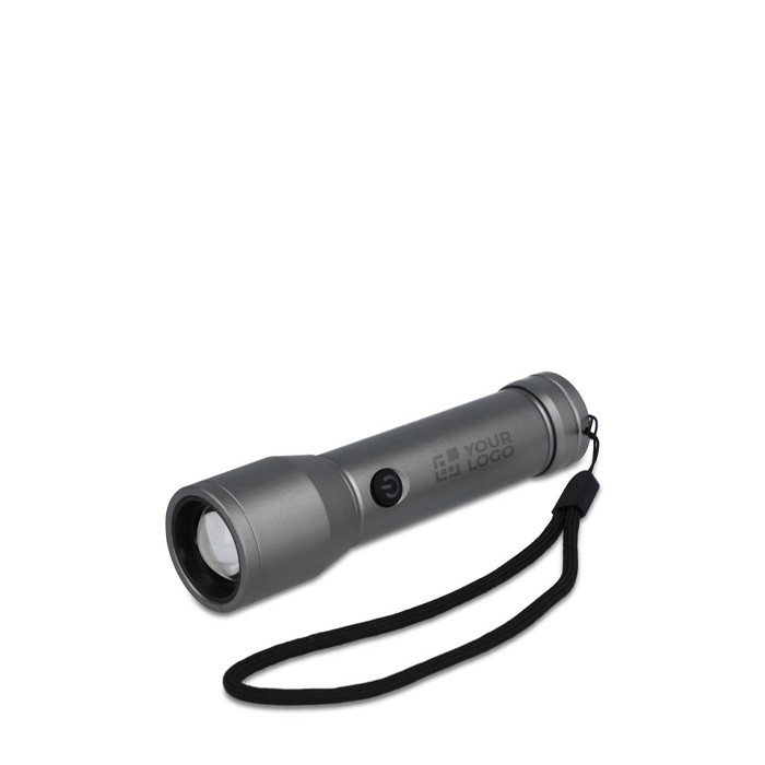 Linterna LED recargable de aluminio reciclado y resistente al agua vista principal Linterna LED recargable de aluminio reciclado y resistente al agua vista principal