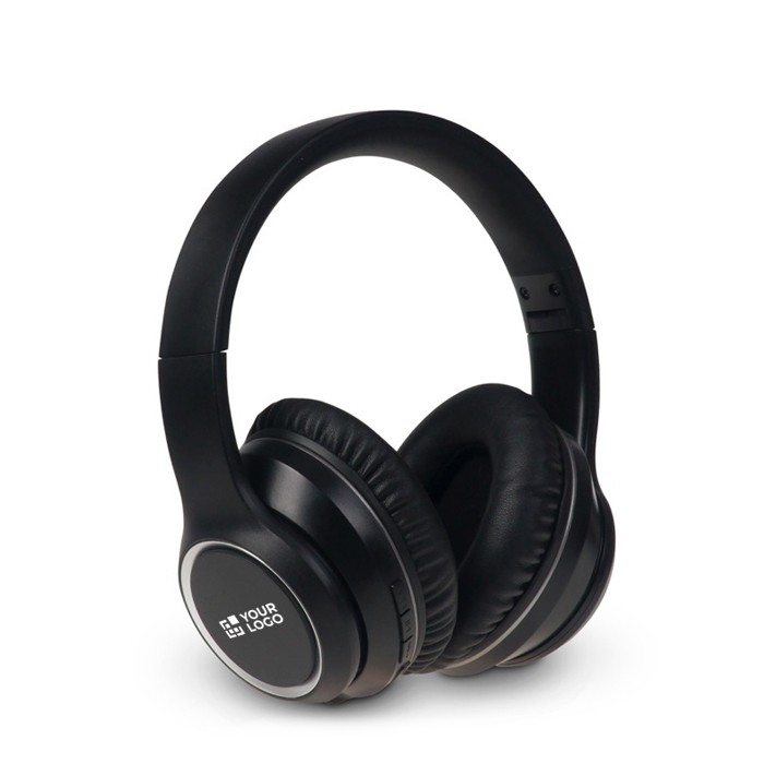 Auriculares inalámbricos con logo plegables con cancelación de ruido vista principal Auriculares inalámbricos con logo plegables con cancelación de ruido vista principal