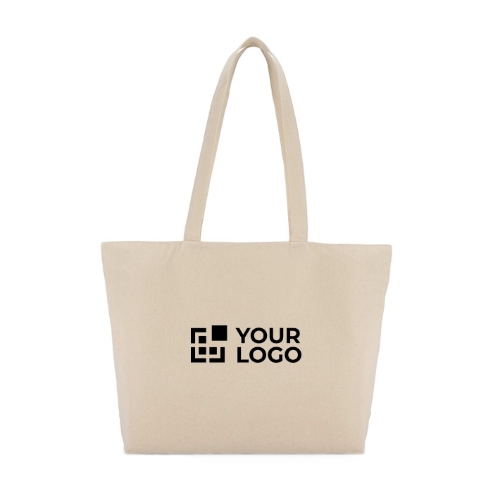 Bolsa de algodón OEKO-TEX con cierre de cremallera 320 g/m2 vista principal