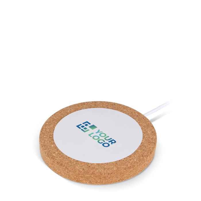 Cargador inalámbrico circular con amplia parte para personalizar 15W vista principal