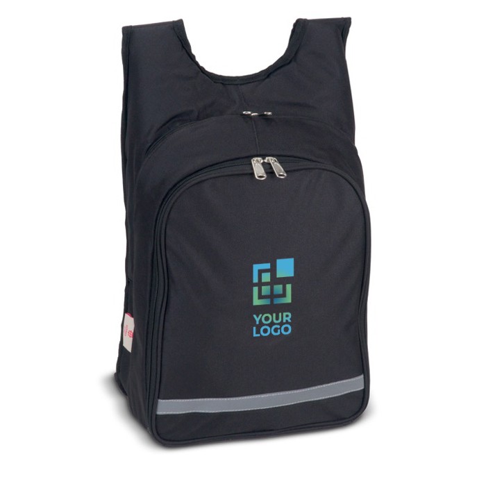 Mochila con logo equipada con material para picnic de dos personas vista principal