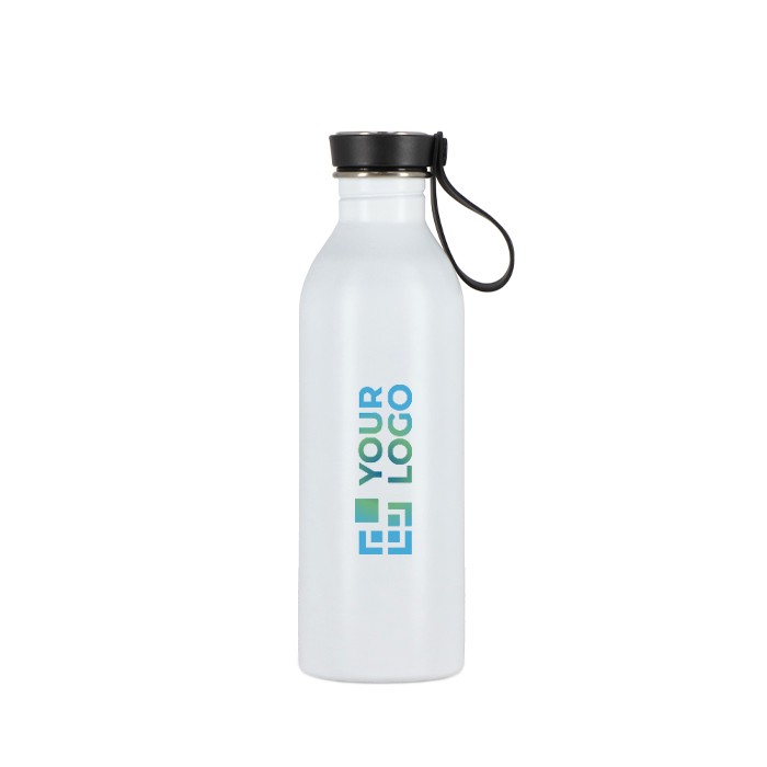 Botella de acero inoxidable con asa de silicona en la tapa 500ml vista principal Botella de acero inoxidable con asa de silicona en la tapa 500ml vista principal