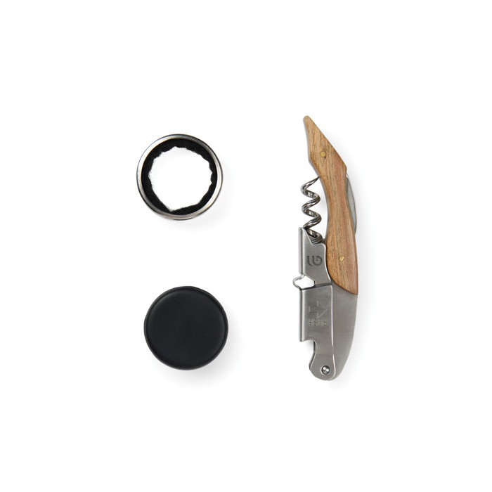 Set de vino con caja de regalo que asemeja un libro clásico color blanco roto vista con logo Set de vino con caja de regalo que asemeja un libro clásico color blanco roto vista con logo