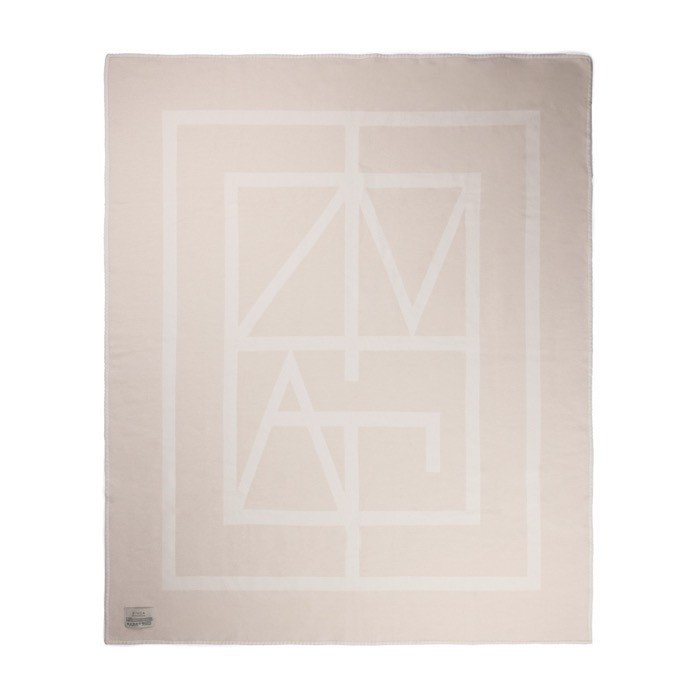 Manta elegante en poliéster reciclado con tacto suave y cálido 260 g/m2 color blanco roto segunda vista