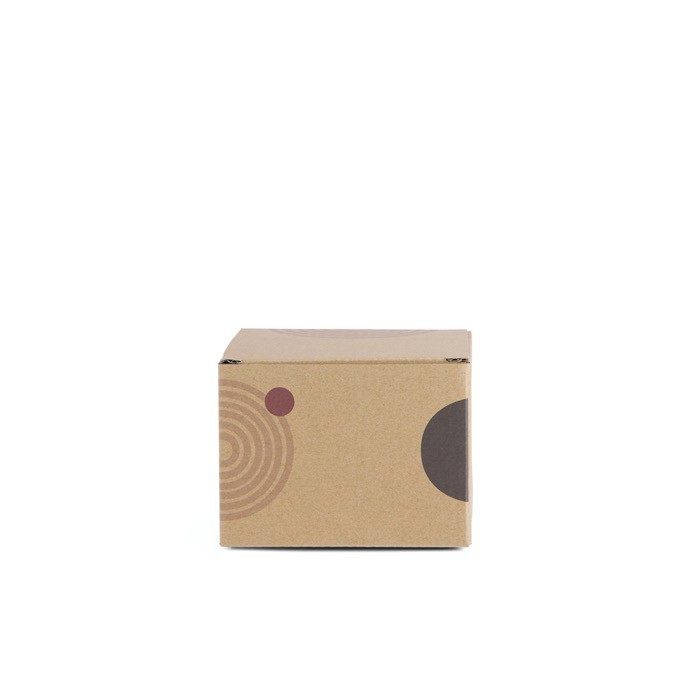 Prensa para hamburguesas de acero inoxidable y asa de madera color marrón vista con caja Prensa para hamburguesas de acero inoxidable y asa de madera color marrón vista con caja