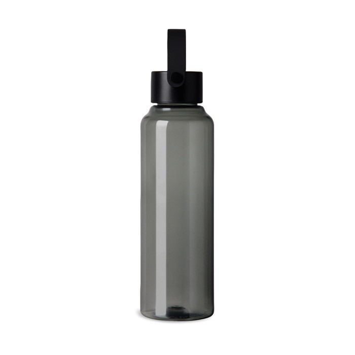 Botella RPET de diseño minimalista con tapa de acero y asa 550ml color negro segunda vista