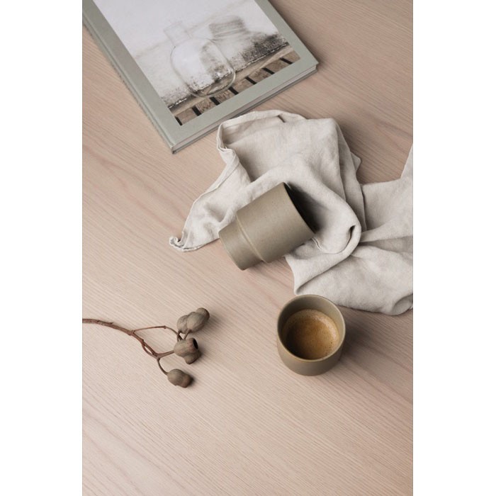 Taza de arcilla reciclada de diseño escandinavo de 300ml color beige