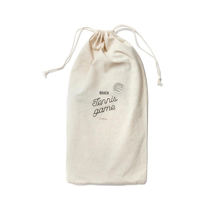 Juego de tenis playa con madera de álamo color madera segunda vista Juego de tenis playa con madera de álamo color madera segunda vista