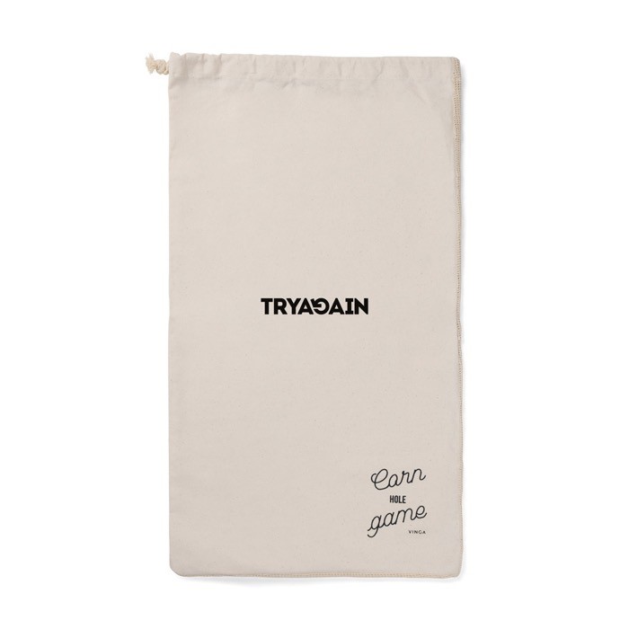 Juego Cornhole de madera con bolsas ideal para el aire libre color marrón vista con logo Juego Cornhole de madera con bolsas ideal para el aire libre color marrón vista con logo