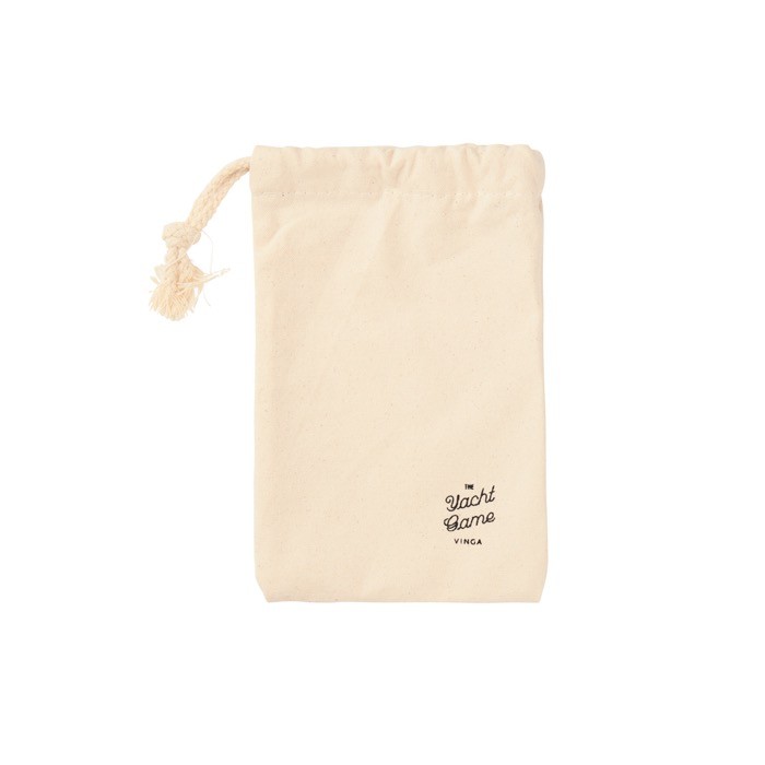 Juego de dados Yacht en madera de pino con bloc, bolígrafo y bolsa color marrón segunda vista