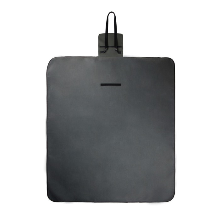 Manta de pícnic en poliéster reciclado con forro polar impermeable color verde segunda vista