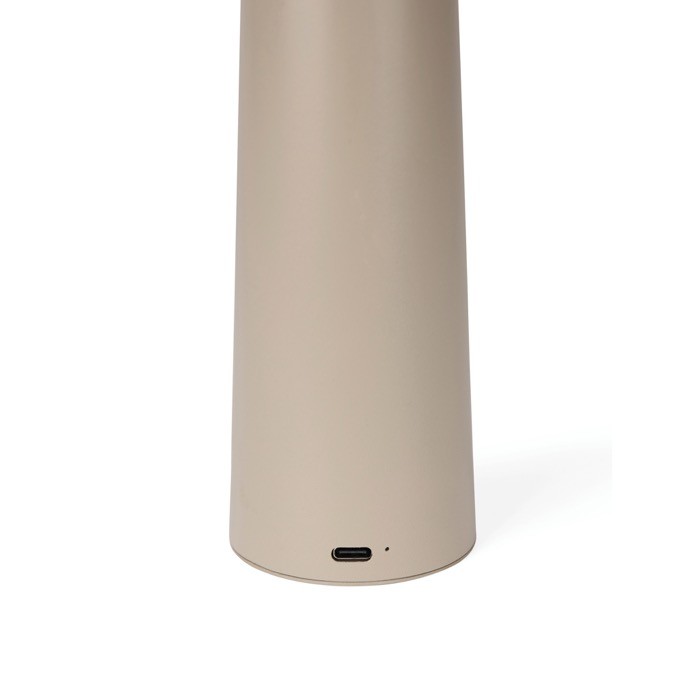 Lámpara de mesa reciclada con luz cálida y blanca regulable por tacto color marfil tercera vista