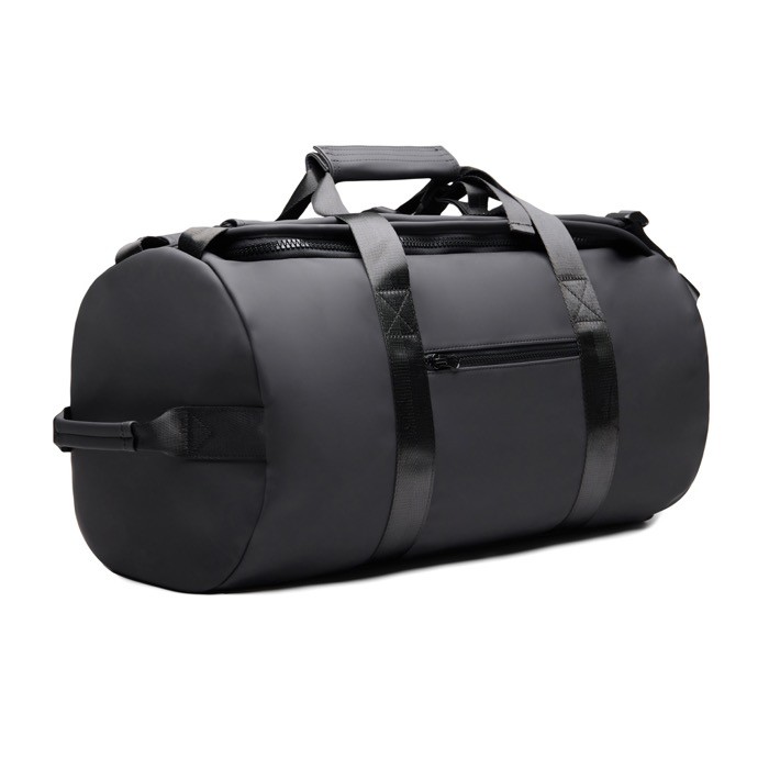 Mochila de fin de semana en poliéster reciclado con asas dobles 35L color negro segunda vista