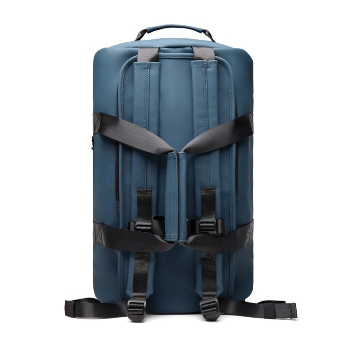 Mochila de fin de semana en poliéster reciclado con asas dobles 35L color azul marino tercera vista