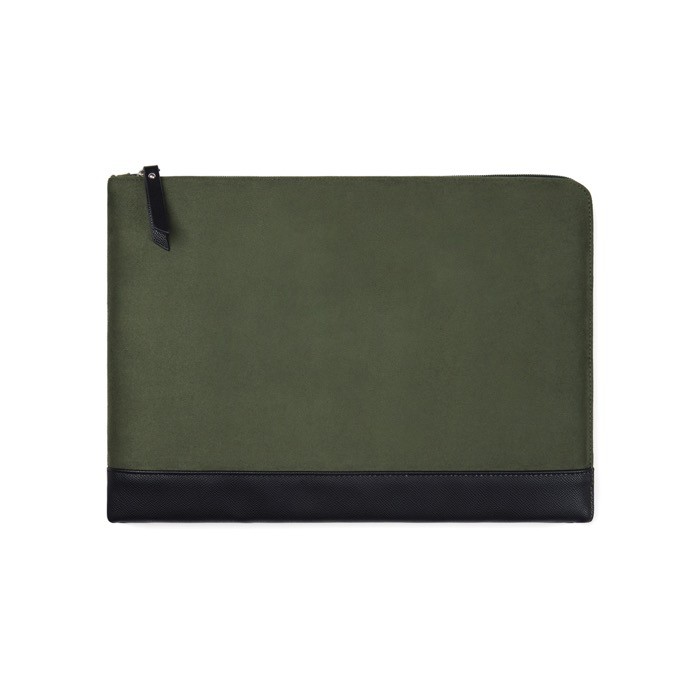 Funda para PC acolchada de poliéster reciclado con cremallera 16” color verde