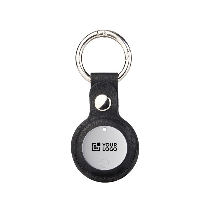 Llavero localizador ecológico con alarma compatible Apple y Android color blanco vista de impresión