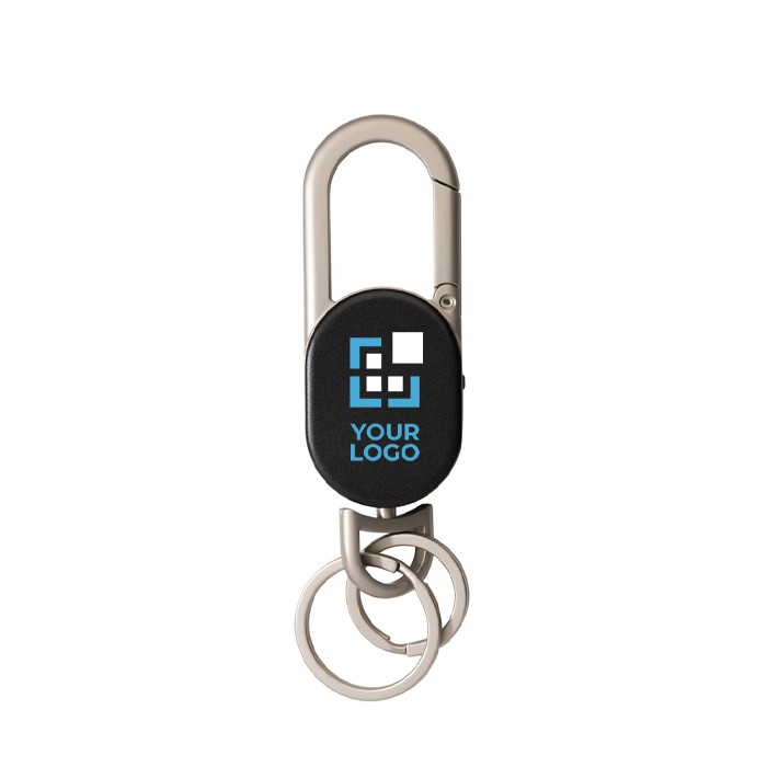 Llavero con localizador recargable compatible con Find My color negro vista de impresión