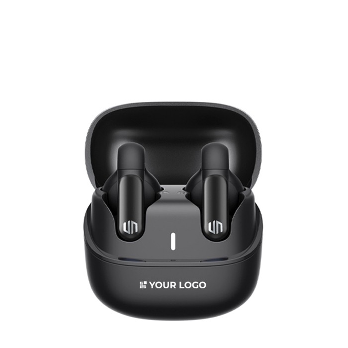 Auriculares inalámbricos con función de llamada e impermeable IPX 4 color negro vista de impresión