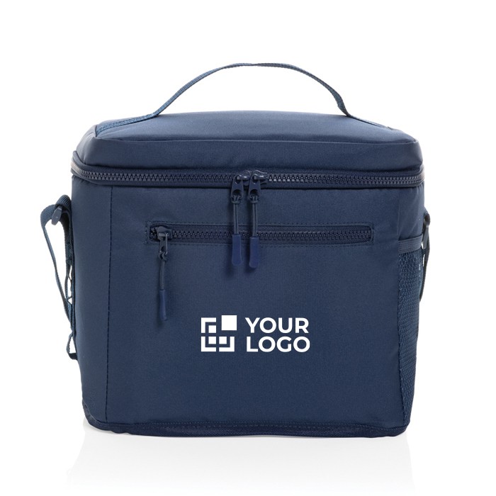 Nevera eco con asa superior resistente y correa de hombro 10L color azul marino vista de impresión Nevera eco con asa superior resistente y correa de hombro 10L color azul marino vista de impresión