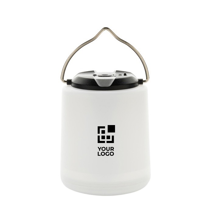 Lámpara portátil en plástico eco con tres modos de iluminación LED color blanco vista de impresión