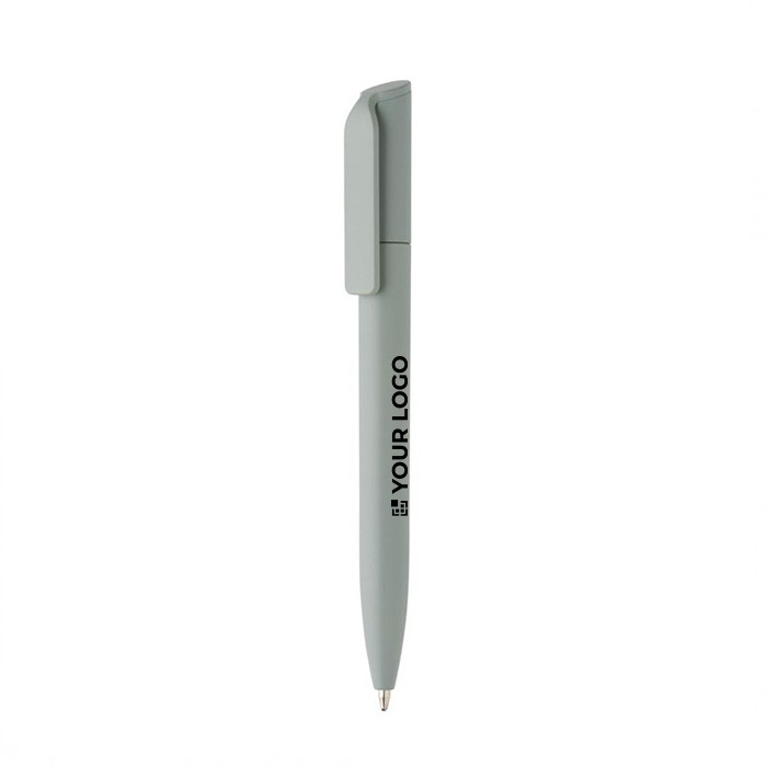 Mini bolígrafo ecológico con giro y tinta azul Dokumental® color verde vista de impresión Mini bolígrafo ecológico con giro y tinta azul Dokumental® color verde vista de impresión