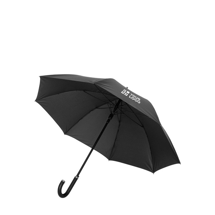 Paraguas premium en RPET con apertura automática Ø130 Swiss Peak color negro vista de impresión