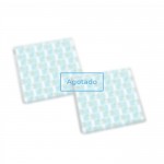 Chocolatinas de chocolate blanco 36% o negro 54% con papel color plata color chocolate blanco - Agotado