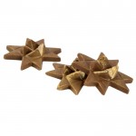 Triángulo de 3 chocolates de caramelo dorado en forma de estrella color blanco segunda vista