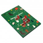 Calendario de Adviento personalizable con packaging biodegradable A4 color blanco cuarta vista