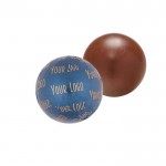 Chocolate en forma de bola con envoltorio individual personalizable 30g color azul segunda vista