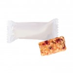 Barra de cereales muesli mini con arándanos rojos en sobre reciclable color blanco