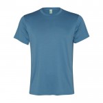 Camiseta técnica de hombre en poliéster reciclado 100 g/m2 Roly Direct Slam color azul bondi segunda vista
