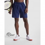 Pantalón deportivo corto para hombre elástico 100 g/m2 Roly Direct Murray color azul marino primera vista de uso